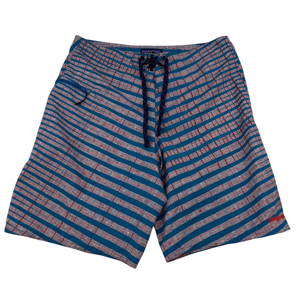Patagonia Wavefarer Board Shorts Swim - Men's 32 Stripes Side Pocket